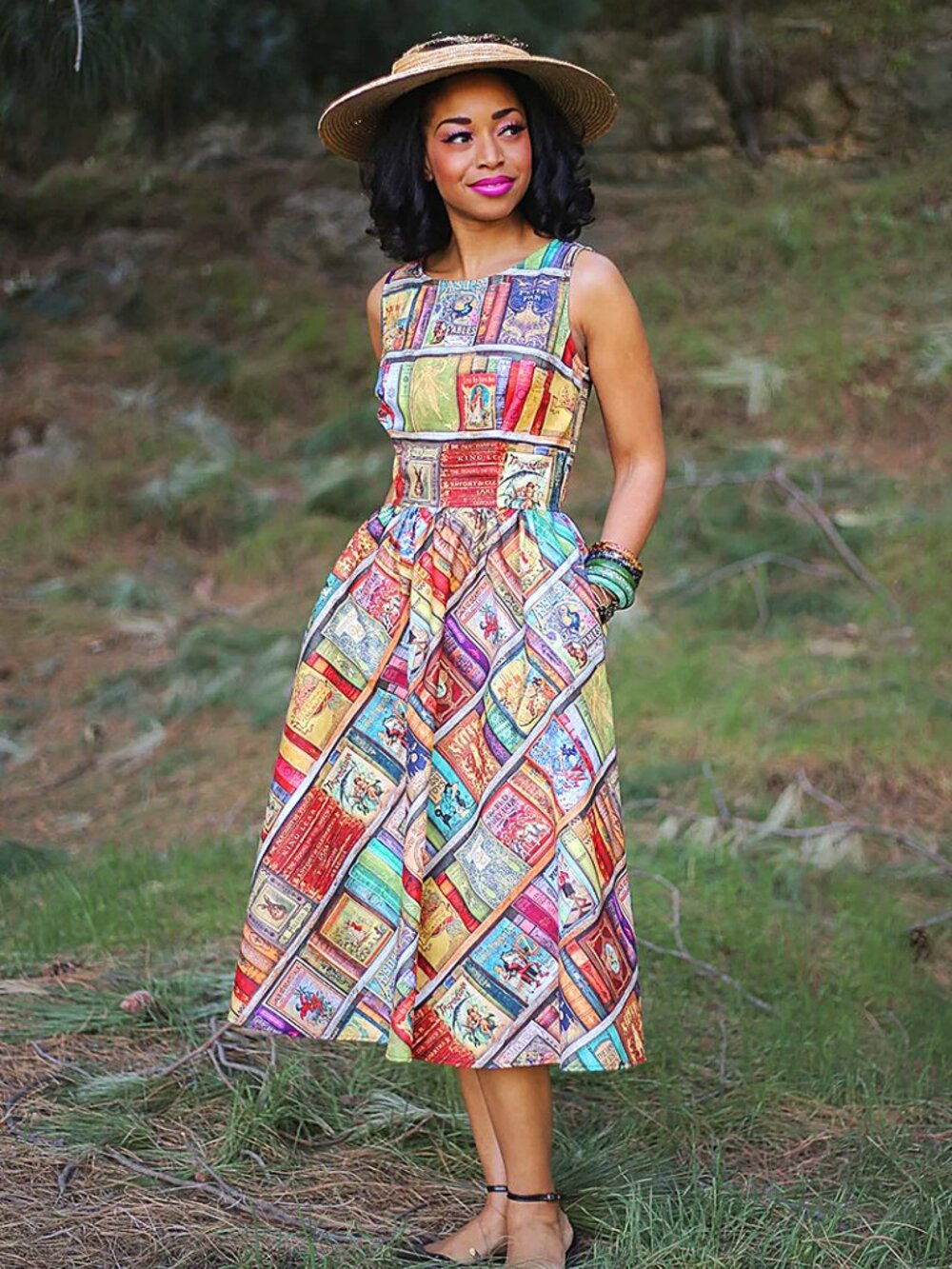 Retrolicious Fairytale Book Swing Dress